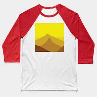 Minimalist Golden Mountains Vector Abstract Art Baseball T-Shirt